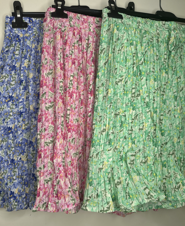 Falda pantalón flores grandes