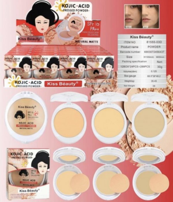 Polvos compactos ácido kojic